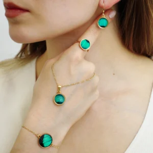 Set 4 Mariposa Esmeralda